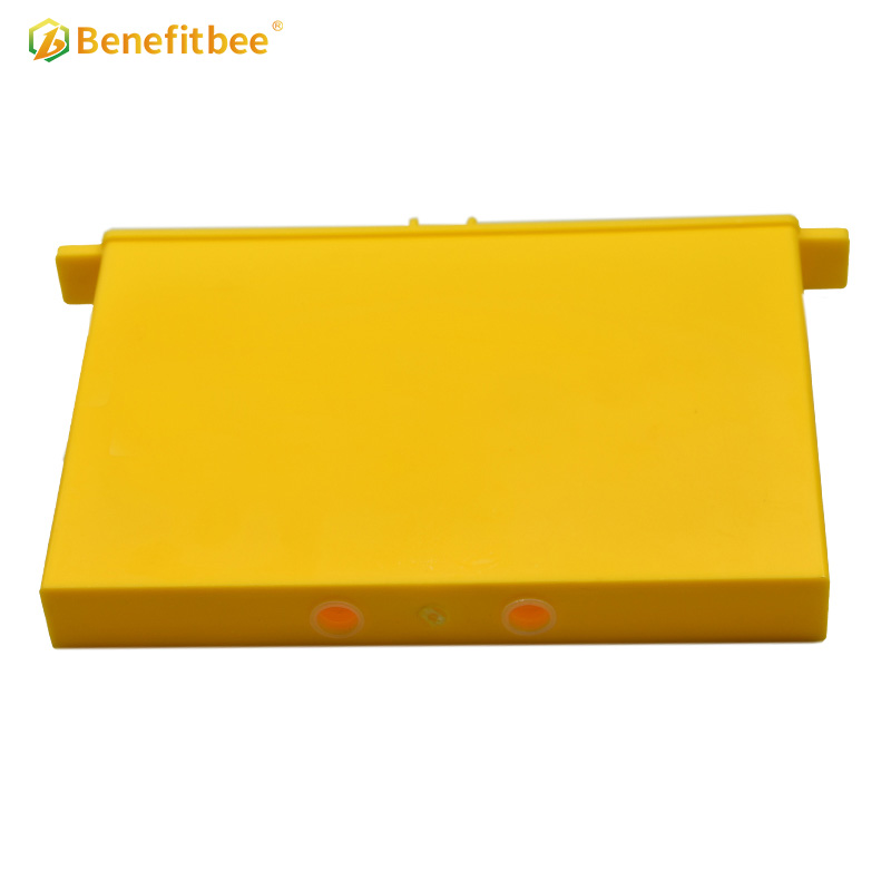 Alimentador de caja de acoplamiento de alimentador de abejas de plástico amarillo