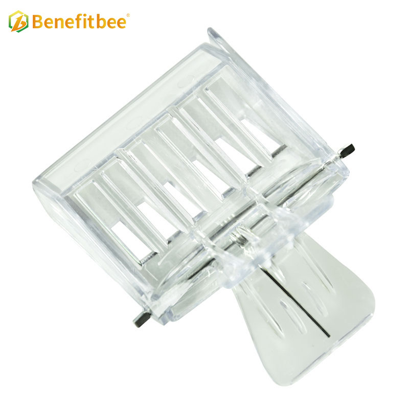 Whlosales Clip-Type Transparent White Plastic Queen Cage For Queen Rearing QC12
