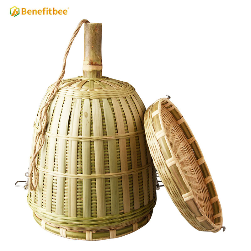 Trampa de abejas de jaula de colección de abejas de bambú, suministro de fábrica
