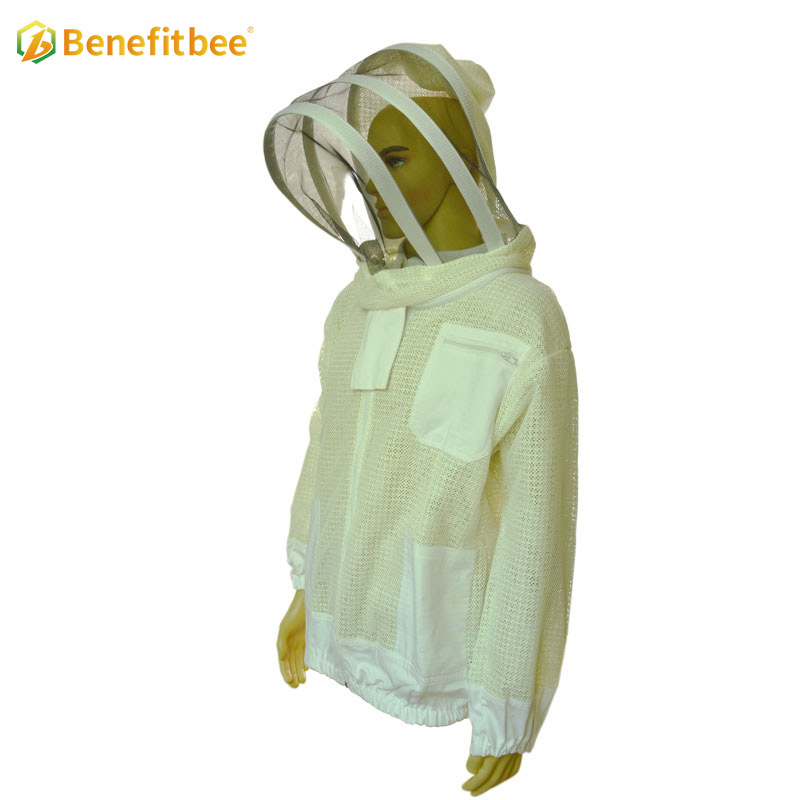 White beekeeping protective suits breathable bee jacket with High Quality Helmet