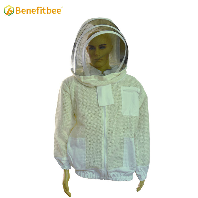 White beekeeping protective suits breathable bee jacket with High Quality Helmet