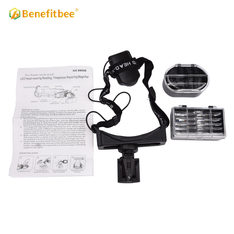 New beekeeper head band magnifier combined magnifying glass