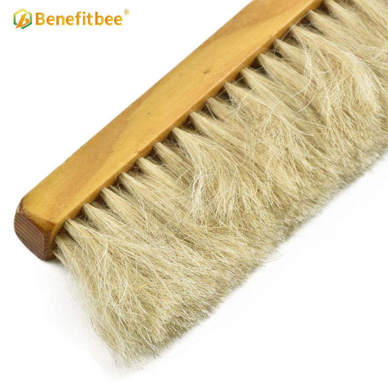 Four rows horsehair Wooden Handle Bee Brushes For Beekeeping Tools