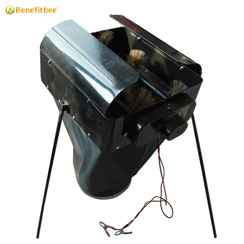 Electric bee brush with holder for driving bee away