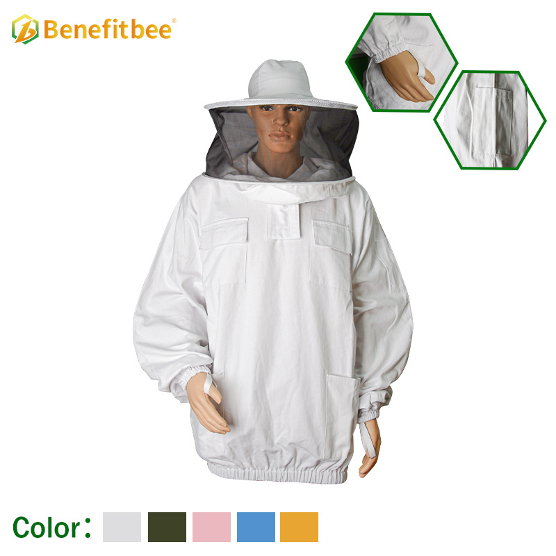 Factory Supplies Cotton Coverall hooded Beekeeping Suit Protection Clothing Bee Jacket