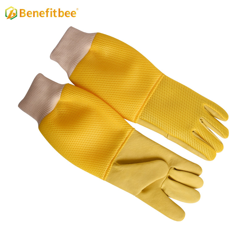 Guantes de protección para apicultura de piel de cabra para apicultor