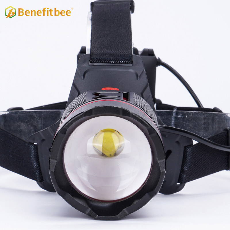 Super Bright Waterproof Rechargeable Zooming Headlight Torch Headlamp for Beekeeper
