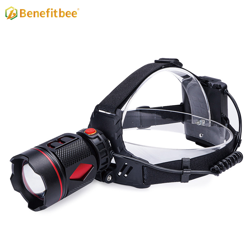 Super Bright Waterproof Rechargeable Zooming Headlight Torch Headlamp for Beekeeper