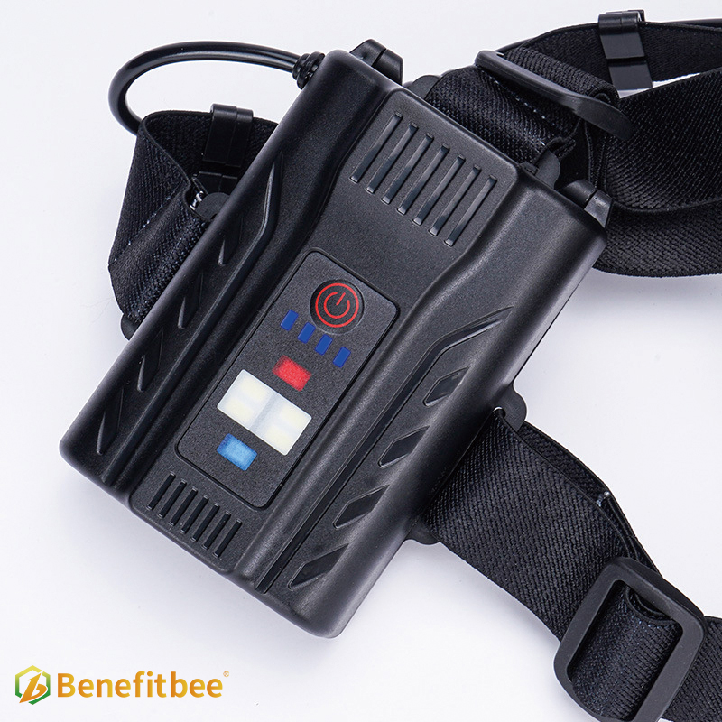 Super Bright Waterproof Rechargeable Zooming Headlight Torch Headlamp for Beekeeper