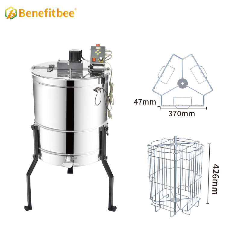 Automatic Honey Processing Separator Dadant 3 Frames Electric Honey Centrifuge Extractor Machine