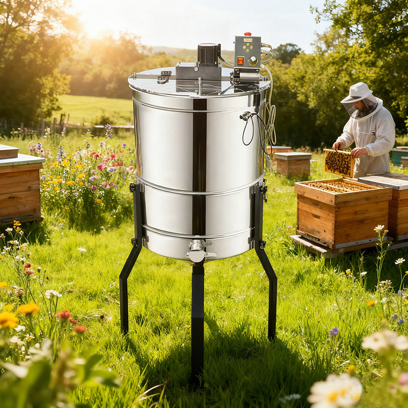 Automatic Honey Processing Separator Dadant 3 Frames Electric Honey Centrifuge Extractor Machine