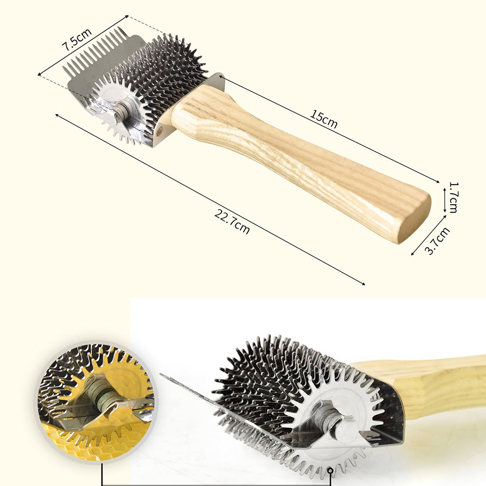 Stainless Steel Beekeeping Supplies Tools Uncapping Fork Gear Honeycombs Rake Needle