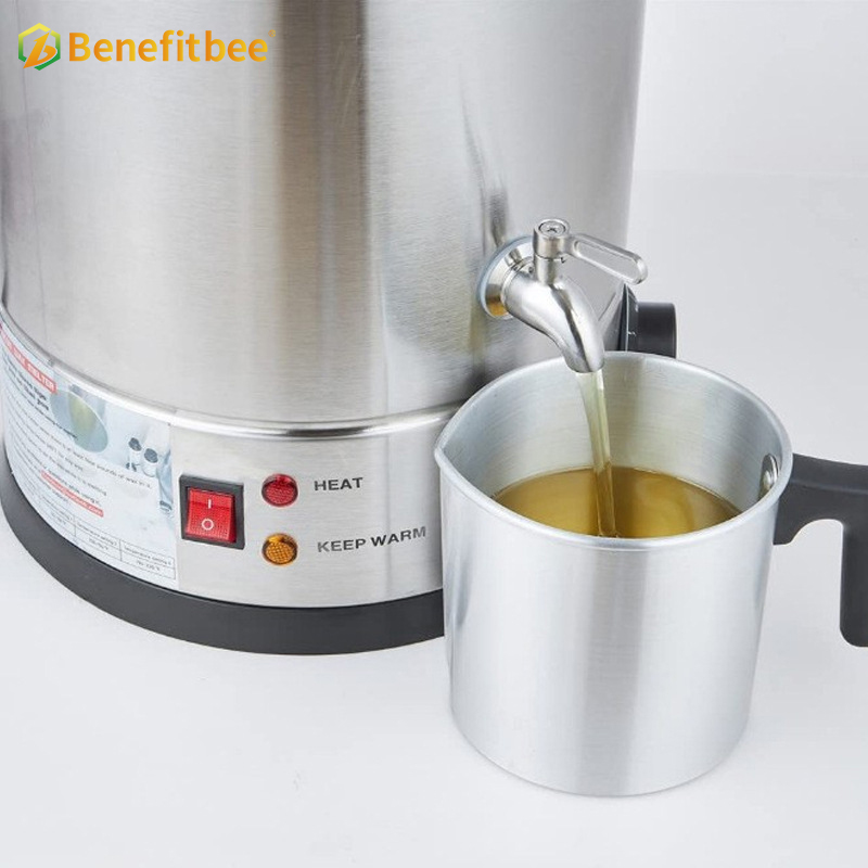 Electric Stainless Steel Beekeeping Wax Melting Bucket with Heat Preservation Function for Candle Warmers
