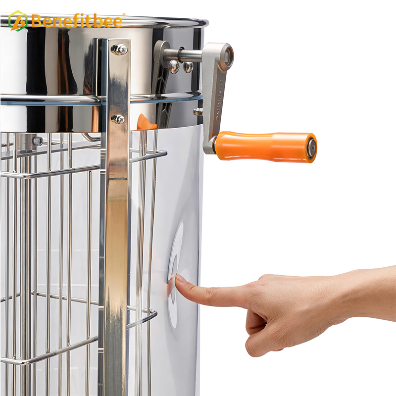 Honey Processing Machine Honey Centrifuge 2 Frames Manual Transparent Honey Extractor for Beekeeper