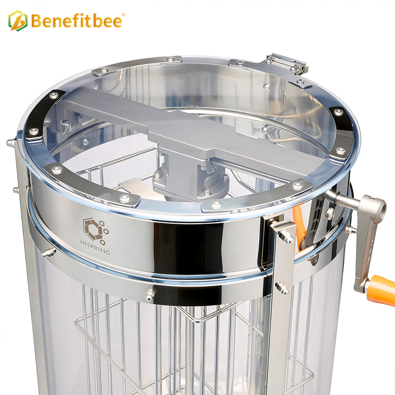 Honey Processing Machine Honey Centrifuge 2 Frames Manual Transparent Honey Extractor for Beekeeper