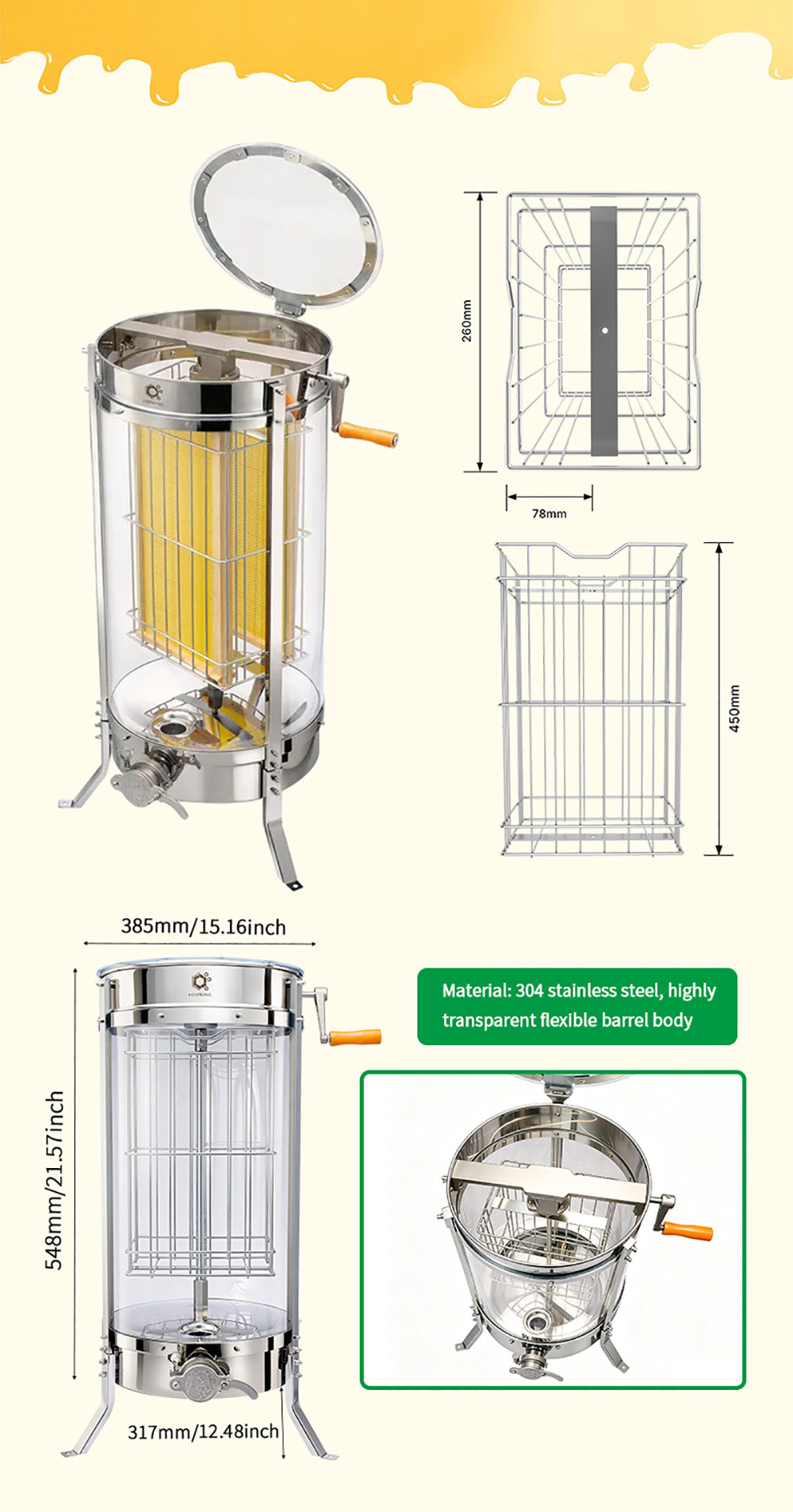 Transparent Honey Extractor Transparent Honey Extractor